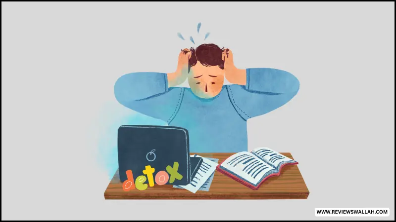 डिजिटल डिटॉक्स क्यों करना ज़रूरी है – मोबाइल की लत से परेशान व्यक्ति की छवि